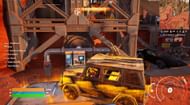 Your car will start glowing golden as the health is replenished (Image via Epic Games/Fortnite)